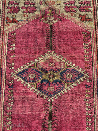 Mid 19th Century Ghordes Rug. Size: 103 x 135 cm