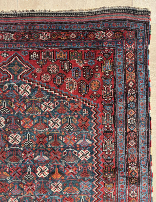 Late 19th Century Afshar Rug. Size: 144 x 174 cm