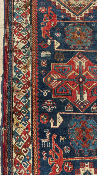 Circa 1870's Shirvan Runner. Size: 110 x 315 cm                        