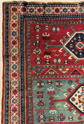Late 19th Century Caucasion Rug.Size: 125 x 264 cm                        