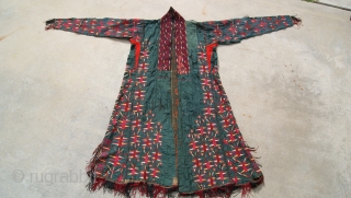 19th Century Green Silk Ground Tekke Chirpy.                          