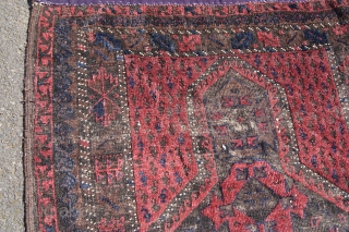 antique baluch prayer rug.                             