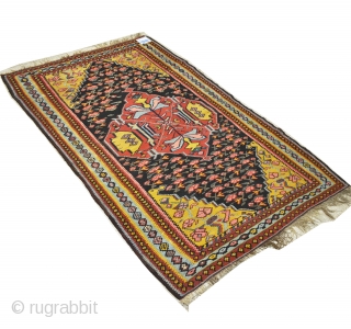 Antique senneh klim with wool warp                           