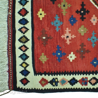 Antique kurdish klim with cotton warp in very nice condition                       