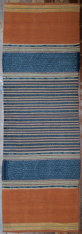 Indonesia | Timor vintage ikat skirt tais marobo
 
Indonesia, Timor, Malaka, Tetun people, third quarter of 20th century
 
Handspun cotton base, botanical indigo and aniline dyes, warp ikat, warp float 
 
The  ...