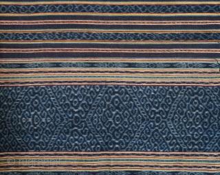 Indonesia | Timor vintage ikat skirt tais marobo
 
Indonesia, Timor, Malaka, Tetun people, third quarter of 20th century
 
Handspun cotton base, botanical indigo and aniline dyes, warp ikat, warp float 
 
The  ...