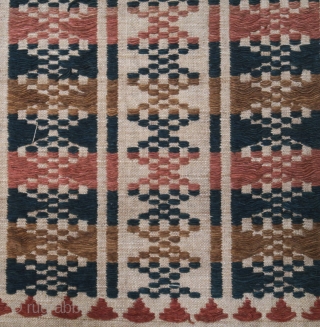 Lombok | Early 20th C ritual textile (pesujutan)
  
Indonesia, Lombok island, Sasak people, 1900 – 1925
 
Handspun brown cotton, botanical dyes, continuous and discontinuous supplementary weft weaving
 
A rare ritual cloth  ...