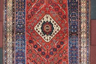 shiraz rug wonderful colors and excellent condition all original size 2,05x1,35 cm Circa 1900                   