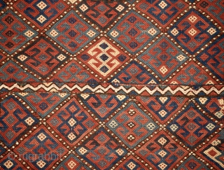 Late 19th century Karabagh soumak mafrash. 118cm x 110 cm. All natural colors.                    