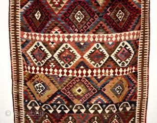 Early 1900’s East Anatolian (Van) kilim. Measures 205x142cm / 6'8.71'' x 4'7.91''                     