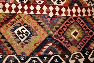 Early 1900’s East Anatolian (Van) kilim. Measures 205x142cm / 6'8.71'' x 4'7.91''                     