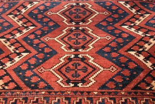 Late 19th century Turkmen Ersari chuval. 147cm x 83cm                        