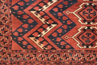 Late 19th century Turkmen Ersari chuval. 147cm x 83cm                        