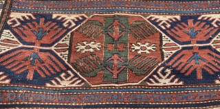 Late 19th century Shahsavan soumak bag face. In good condition, no repairs. Measures 67cm x 61cm                 