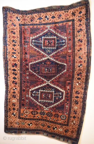 Kurdish South East Anatolia. All natural colors, full pile. Size 192x120 cm
Circa late 19th century.                  