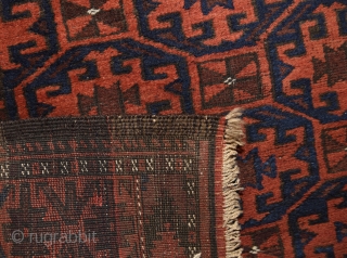 Baluch tribal rug with classic design. 175cm x 92cm (68" x 36") early 20th century. All natural colors.               