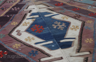 Early 1900’s Anatolian kilim. Complete and undamaged. Measures 460cm x 173cm                      