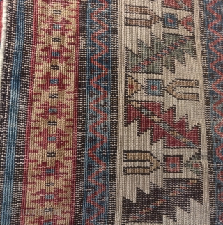 Very fine, colorful, small format Kuba rug
3'3"x4'0"

An exceptionally charming piece!

Please inquire or visit me at my new gallery, Fazli's Rugs at 1412 Solano Ave, Albany, California       