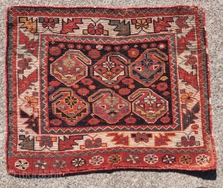 Qashqai or Luri southwest tribal bagface with boteh design, 1'10"x1'5"                       