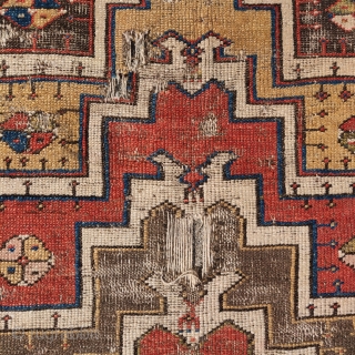 Central Anatolian multiple niched rug in fragmented condition                         