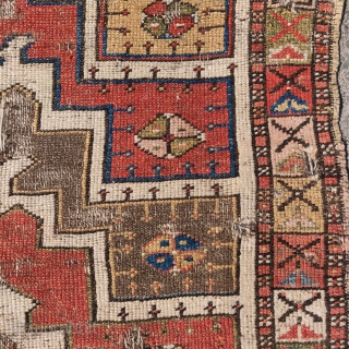 Central Anatolian multiple niched rug in fragmented condition                         
