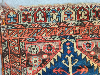Antique Yastik rug from Central Anatolia (19. Century)  with beautiful, typical regional colors. Lovely pattern. Dimensions: 62 x 100 cm. The pile is largely well-preserved and high. However, the rug has  ...