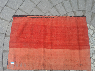 Antique Turkmen Yomut torba (chuval) in fine sumakh technique. Complete torba, including the back and upper finishing elements. Shows signs of wear consistent with age, but remains intact.115 x 80cm.
Please contact ...