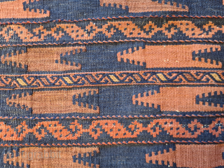 Nice tribal Baluch kilim with mixed technique (sumakh embroidery and kilim) with interesting pattern. 
Good condition and 

125x75cm

Please contact me only directly: 

goekay.sargin@yahoo.de          