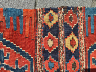Antique shahsavan mafrash panel kilim from Northwest Persia or Azerbaijan. Natural color. 80x50cm

Please contact me only directly:

goekay.sargin@yahoo.de                