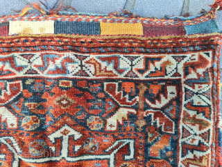 A Qashqai/Ghashghai Khorjin half with back and original sides. Stylized bird pattern. Tribal piece. Dimensions: 62x64cm

Please contact me only directly:

goekay.sargin@yahoo.de             