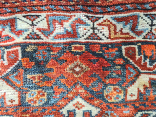 A Qashqai/Ghashghai Khorjin half with back and original sides. Stylized bird pattern. Tribal piece. Dimensions: 62x64cm

Please contact me only directly:

goekay.sargin@yahoo.de             