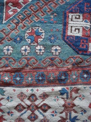 Huge fragment of an Anatolian rug, Bergama - Karakecili area,18 th century. Among the best of its type. Could use a bath and mounting.         