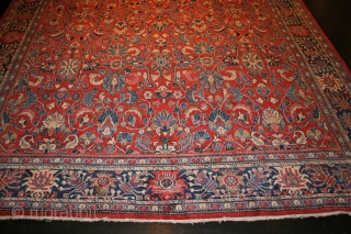 An attractive vintage Mahal , circa 1940's in very good condition with nice amount of even pile.  Size: 10.7 x 14.0 ft. 
  Has been professionally washed.  Please email  ...