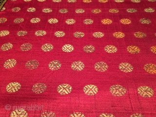Ottoman Textile Silk end Metal Processing 52 x 51 cm                       