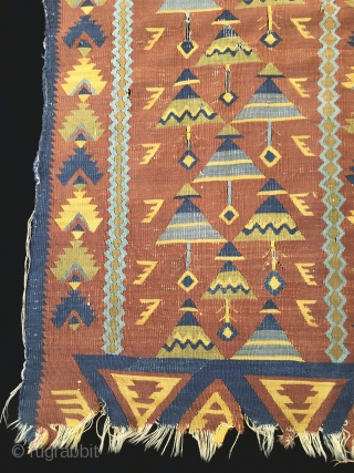 Balkan Manastir Kilim 19th Century Size 123x61 cm                         