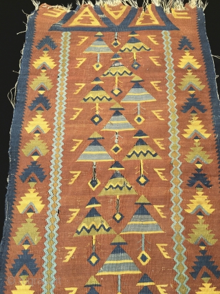 Balkan Manastir Kilim 19th Century Size 123x61 cm                         