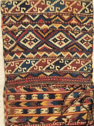 Antique Caucasian Zakatala Saddle Bag Size 133x57 cm                         