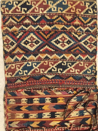 Antique Caucasian Zakatala Saddle Bag Size 133x57 cm                         