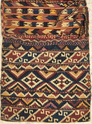 Antique Caucasian Zakatala Saddle Bag Size 133x57 cm                         