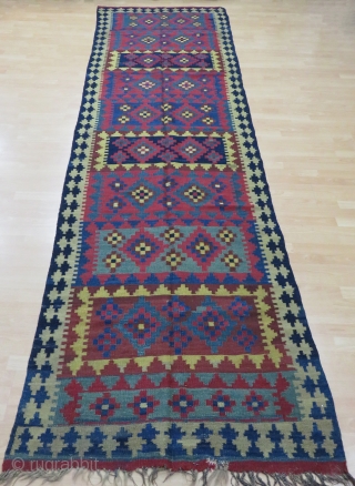 Persian Veramin Kilim Size 120x400 cm /4'1''x13'1''                          