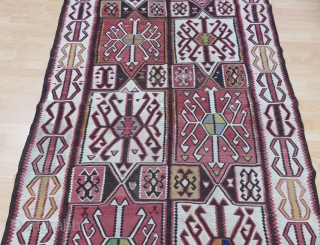 Caucasus Kuba Kilim Size 152x306 cm / 5'0''x10'1''                         