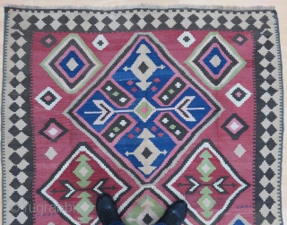 Caucasian Karabagh Kilim Size 158x300 cm / 5'2''x9'9''                         