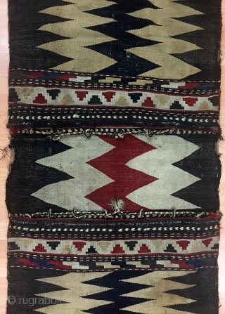 Antique Caucasian Zakatala Saddle Bag (Heybe) Size 75x173 cm / 2'5''x5'7''                      