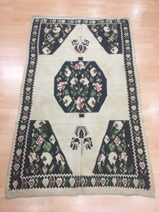 Caucasian Karabagh Kilim Wool And Cotton Size 125x200 cm / 4'1''x6'6''                      