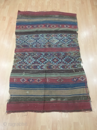 Anatolia Kurdish Kilim Size 106x185 cm / 3'5''x6'1''                         