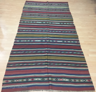 Caucasian Kilim Size 150x310 cm / 5'0''x10'18''                          