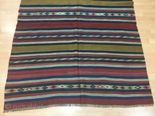 Caucasian Kilim Size 150x310 cm / 5'0''x10'18''                          