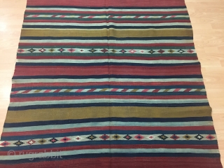 Caucasian Kilim Size 150x310 cm / 5'0''x10'18''                          