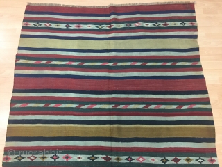 Caucasian Kilim Size 150x310 cm / 5'0''x10'18''                          