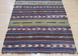 Caucasian Kilim Size 164x293 cm / 5'4''x9'7''                          